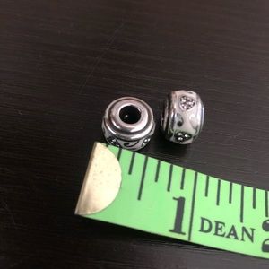 Brighton White Enamel Charm Bracelet Stoppers